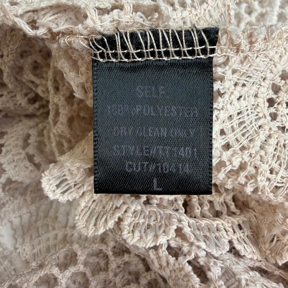 By Together Women Top Ombre Crochet Lace Boho Bell Sleeve Large Cottage Festival - Picture 4 of 11